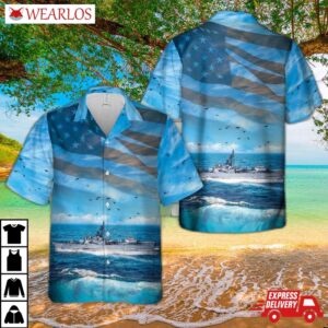 Us Navy Uss Voge (ff-1047) Hawaiian Shirt