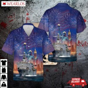Us Navy Uss Whidbey Island (lsd-41) Hawaiian Shirt