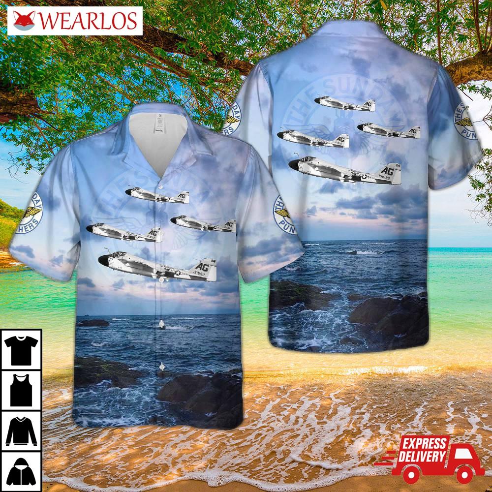 Us Navy Va-75 Sunday Punchers A-6a Intruder Buno 151592, Ag-504 Hawaiian Shirt