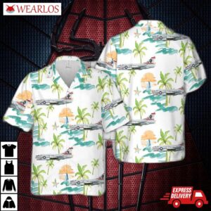 Us Navy Va-87 Golden Warriors A-7e Corsair Ii Hawaiian Shirt
