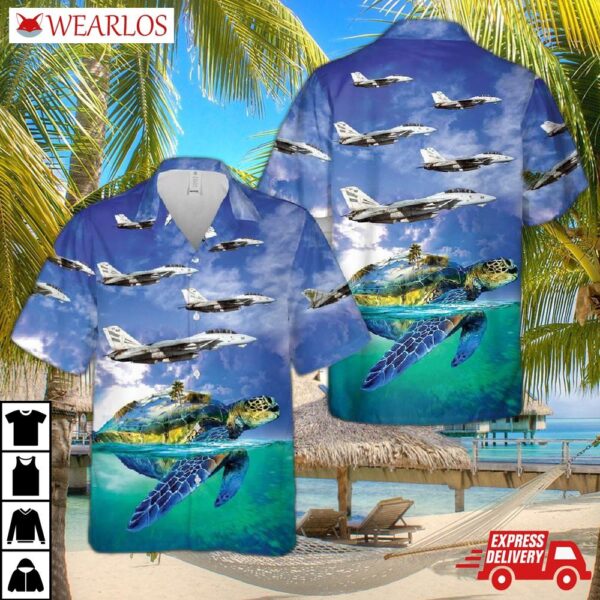 Us Navy Vf-154 F-14a Tomcats Hawaiian Shirt