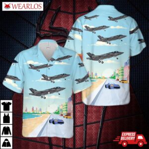 Us Navy Vfa-101 Grim Reapers F-35c Lightning Ii Hawaiian Shirt
