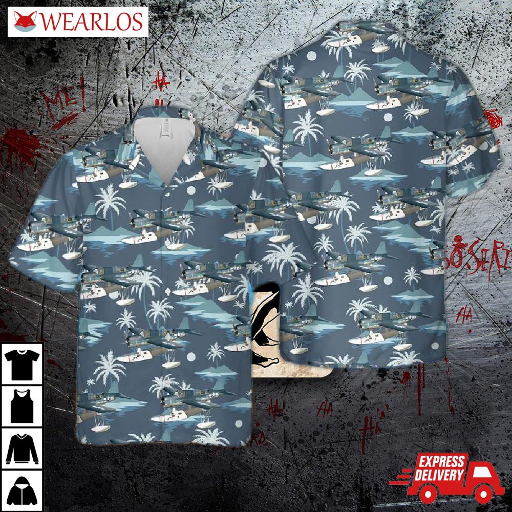 Us Navy Vought Os2u Kingfisher Hawaiian Shirt