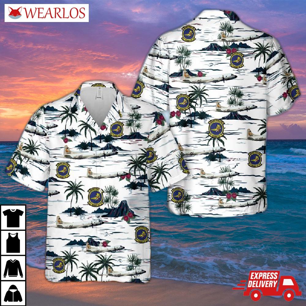 Us Navy Vp-44 (1951-1991) Lockheed P-3c Orion Hawaiian Shirt