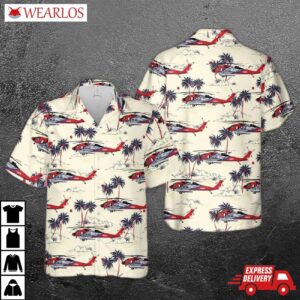 Us San Diego Fire-rescue Helicopter Hawaiian Shirt