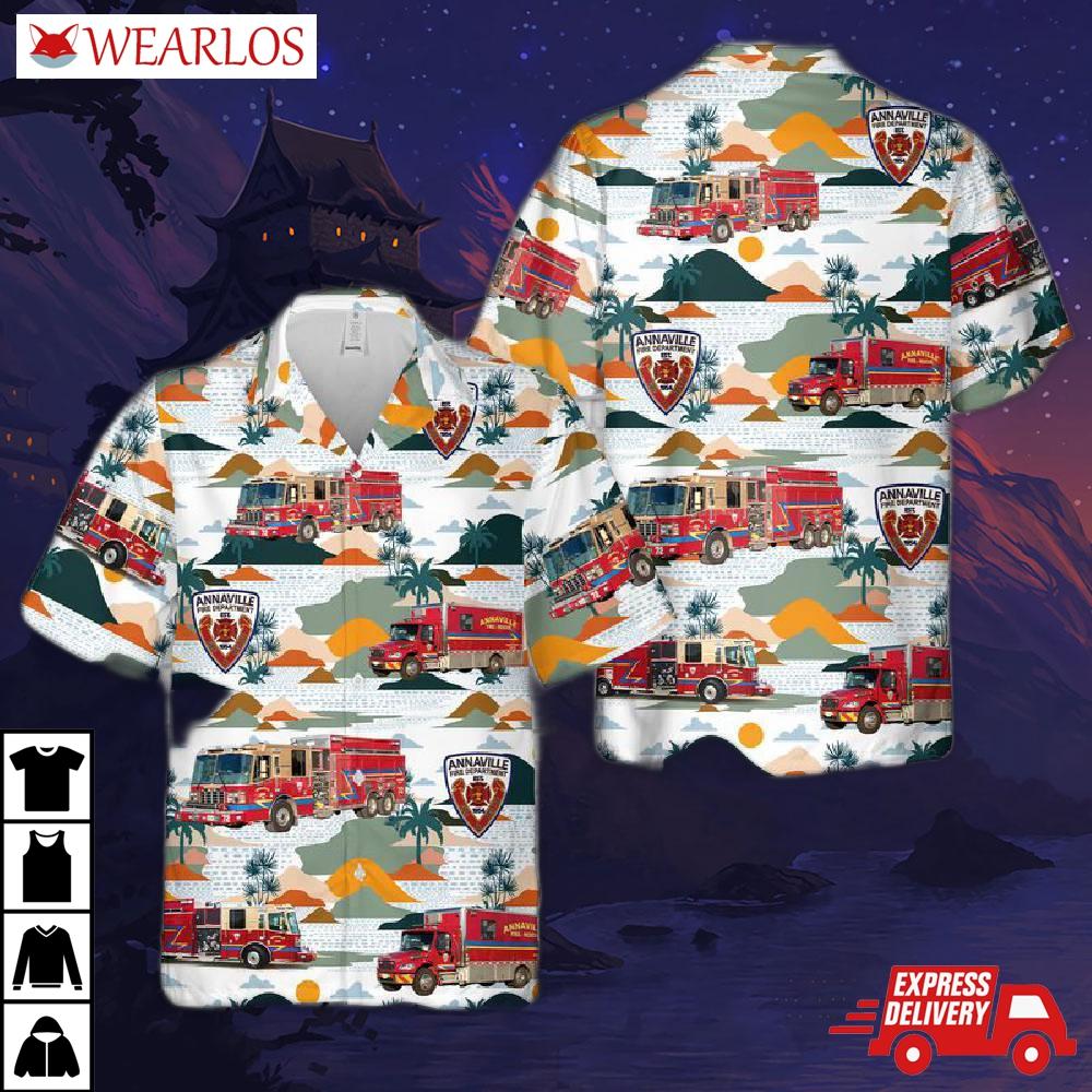 Us Texas Annaville Fire Department Hawaiian Shirt
