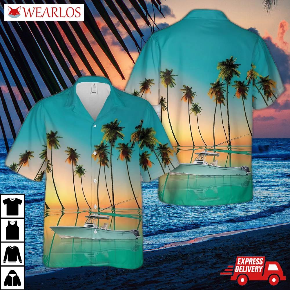 Usa Grady-white Boats Canyon 326 Center Console Hawaiian Shirt
