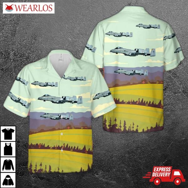 Usaf 104th Fighter Squadron Maryland Air National Guard A-10 Thunderbolt Ii Hawaiian Shirt