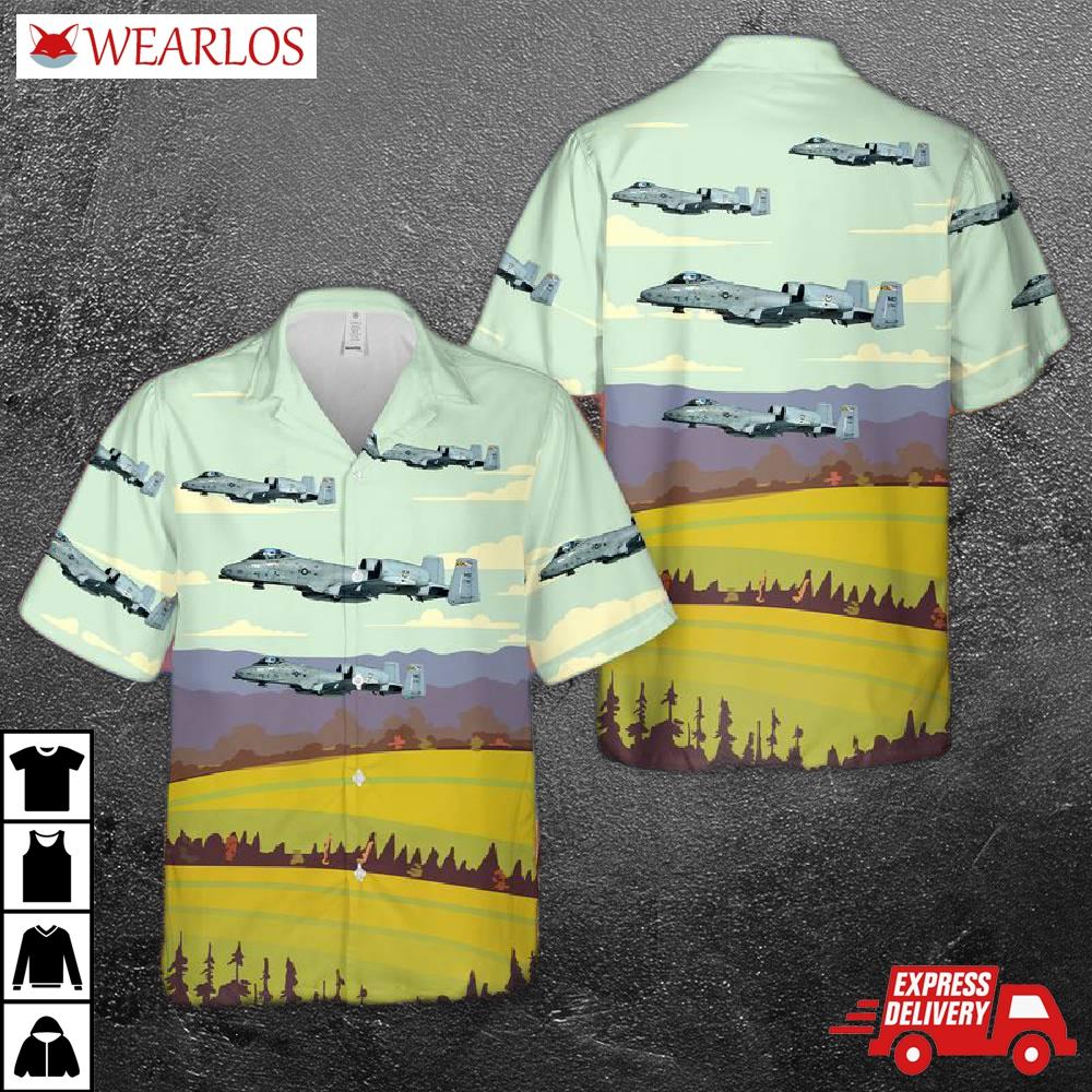 Usaf 104th Fighter Squadron Maryland Air National Guard A-10 Thunderbolt Ii Hawaiian Shirt