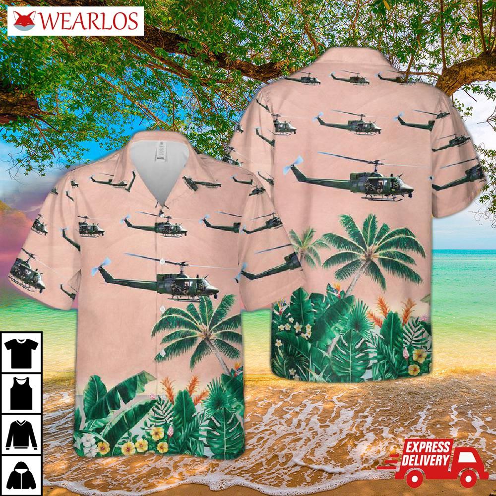 Usaf 40th Helicopter Squadron Bell Uh-1 Iroquois Hawaiian Shirt