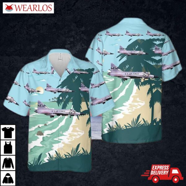 Usaf California Air National Guard 196th Fighter Interceptor Squadron F-102a Delta Dagger Hawaiian Shirt