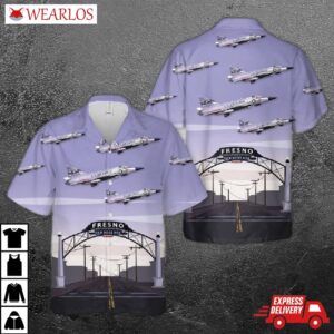 Usaf Convair F-102a Delta Dagger 196th Fighter Squadron California Air National Guard Hawaiian Shirt