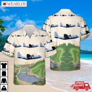 Usaf Delaware Air National Guard 166th Airlift Wing C-130 Hercules Hawaiian Shirt