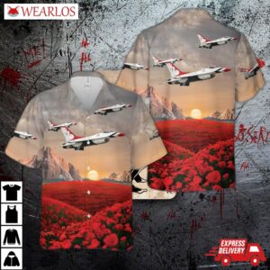 Usaf Demonstration Squadron Thunderbirds Hawaiian Shirt