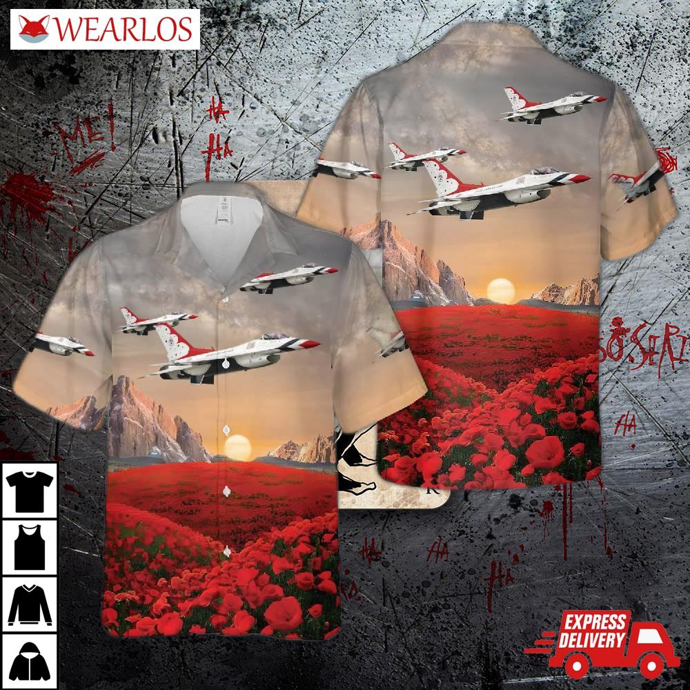 Usaf Demonstration Squadron Thunderbirds Hawaiian Shirt