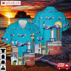 Usaf Iowa Air National Guard Ltv A-7d Corsair Ii Hawaiian Shirt