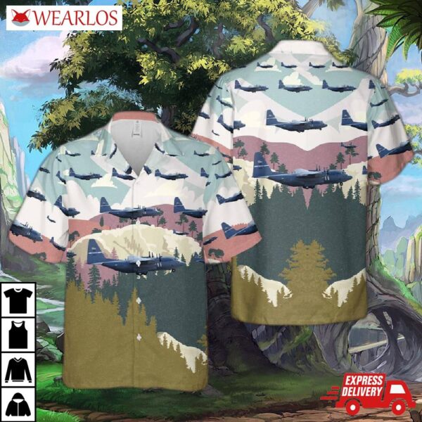 Usaf Kentucky Air National Guard 165th Airlift Squadron Lockheed C-130h Hercules Hawaiian Shirt