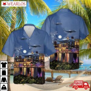 Usaf Kentucky Air National Guard 165th Airlift Squadron Lockheed C-130h Hercules Hawaiian Shirt