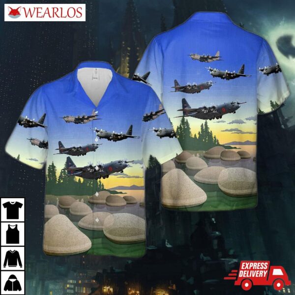 Usaf Nevada Air National Guard 152nd Airlift Wing C-130 Hawaiian Shirt