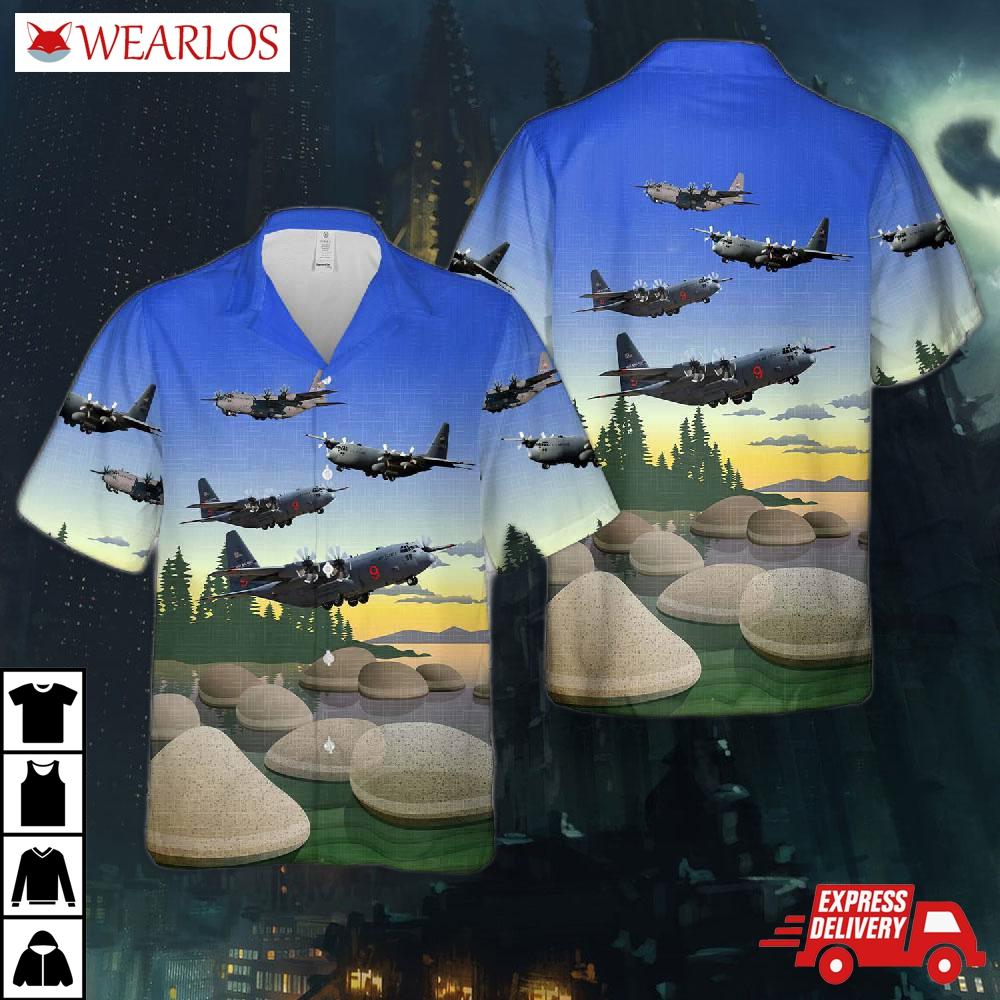Usaf Nevada Air National Guard 152nd Airlift Wing C-130 Hawaiian Shirt