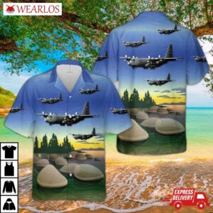Usaf Nevada Air National Guard 152nd Airlift Wing C-130 Hawaiian Shirt