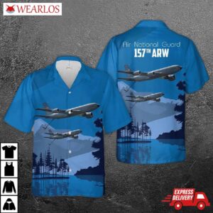 Usaf New Hampshire Ang 157th Arw Kc-135r Air National Guard Hawaiian Shirt