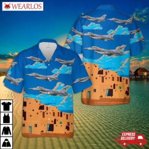 Usaf New Mexico Air National Guard 188th Rescue Squadron F-16c Fighting Falcon Hawaiian Shirt