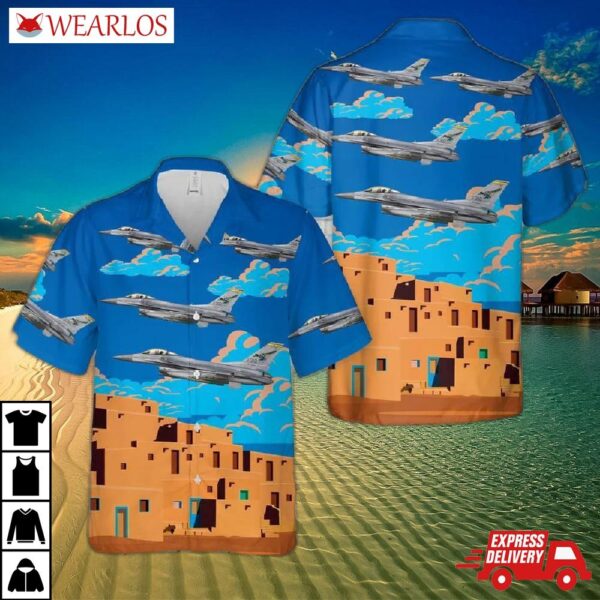 Usaf New Mexico Air National Guard 188th Rescue Squadron F-16c Fighting Falcon Hawaiian Shirt