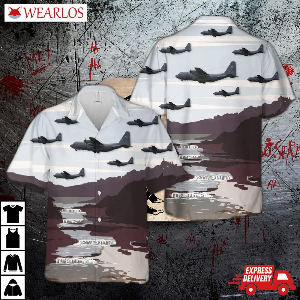 Usaf Ohio Air National Guard 164th Airlift Squadron C-130h Hercules Hawaiian Shirt