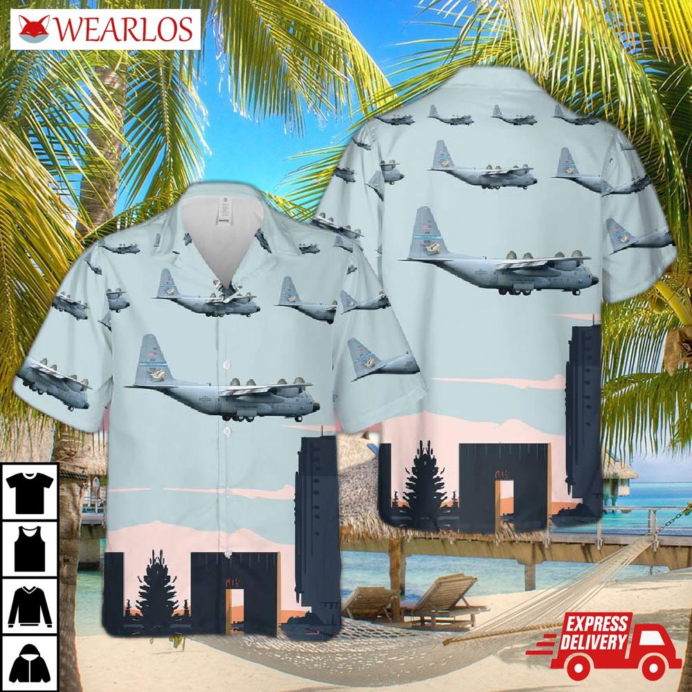 Usaf Oklahoma Air National Guard 137th Special Operations Wing C-130h Hercules Hawaiian Shirt