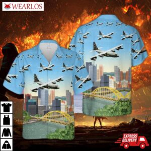 Usaf Pennsylvania Air National Guard 193rd Special Operations Squadron Ec-130j Commando Solo Hawaiian Shirt