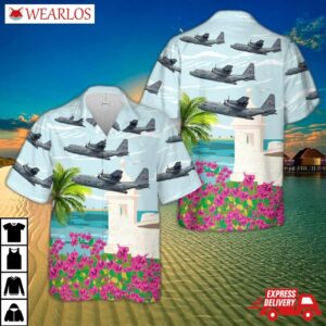 Usaf Puerto Rico Air National Guard 198th Airlift Squadron Wc-130h Hercules Hawaiian Shirt