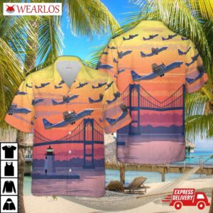 Usaf Rhode Island Air National Guard 143D Airlift Wing C-130j Hercules Hawaiian Shirt