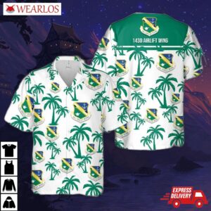Usaf Rhode Island Air National Guard 143D Airlift Wing Hawaiian Shirt