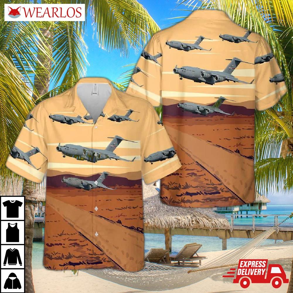 Usaf Tennessee Air National Guard 155th Airlift Squadron C-17 Hawaiian Shirt