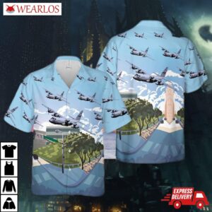 Usaf Texas Air National Guard 136th Airlift Wing C-130h Hercules Hawaiian Shirt