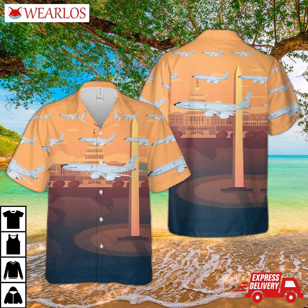 Usaf Washington Air National Guard 116th Refueling Squadron Kc-135r Stratotanker Hawaiian Shirt