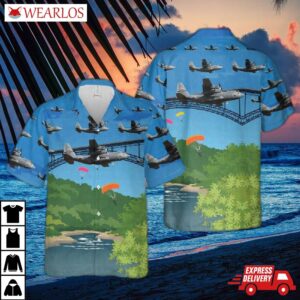 Usaf West Virginia Air National Guard 130th Airlift Squadron C-130h Hercules Hawaiian Shirt