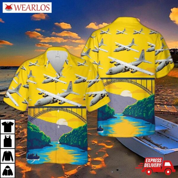 Usaf West Virginia Air National Guard 167th Airlift Wing C-130h Hercules Hawaiian Shirt