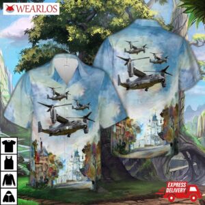 Usafe Bell Boeing Cv-22b Osprey Hawaiian Shirt