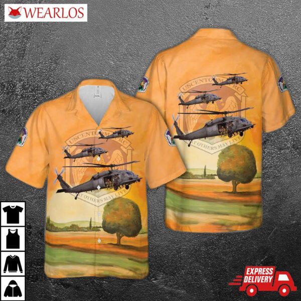 Uscentcom Jprc And Hh-60 Helicopter Hawaiian Shirt