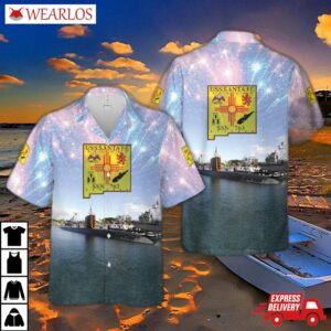 Uss Santa Fe (ssn-763) Attack Submarine, 4th Of July Hawaiian Shirt