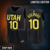 Utah Jazz 10 Leandro Bolmaro Statement Edition Men Jersey -23 Fast Break Player Black