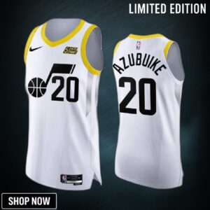 Utah Jazz 20 Udoka Azubuike White Jersey -23 Association Edition
