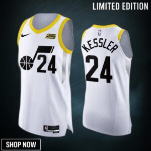 Utah Jazz 24 Walker Kessler White Jersey -23 Association Edition