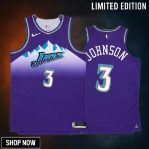 Utah Jazz 3 Stanley Johnson Purple Jersey -23 Classic Edition