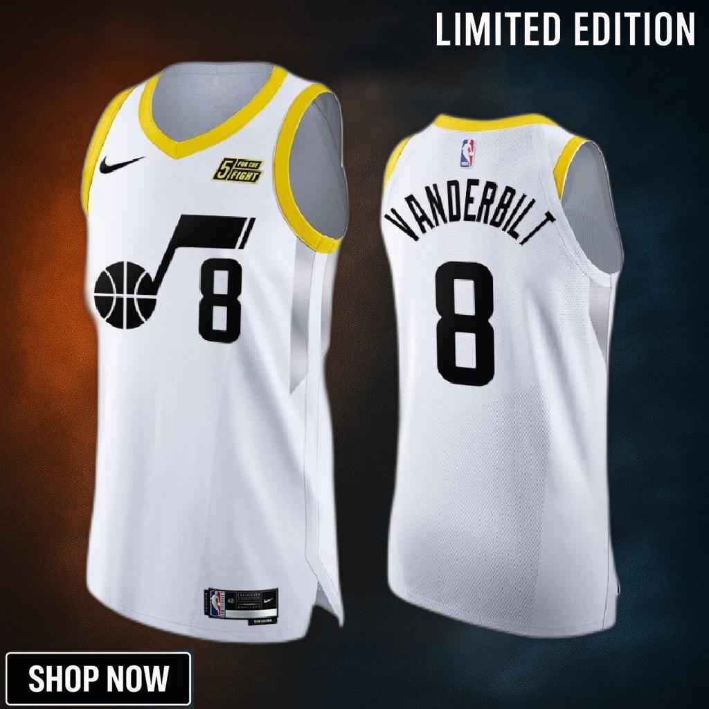 Utah Jazz 8 Jarred Vanderbilt White Jersey -23 Association Edition