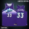 Utah Jazz Johnny Juzang 33 -23 Hardwood Classics Purple Jersey
