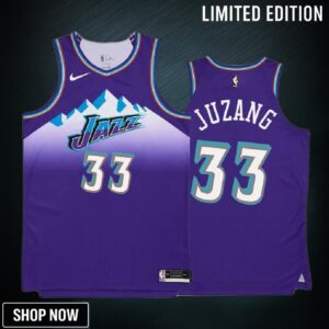 Utah Jazz Johnny Juzang 33 -23 Hardwood Classics Purple Jersey