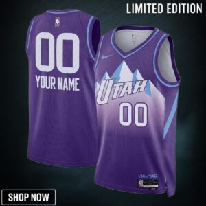 Utah Jazz Nike City Edition Swingman Jersey - Custom Unisex